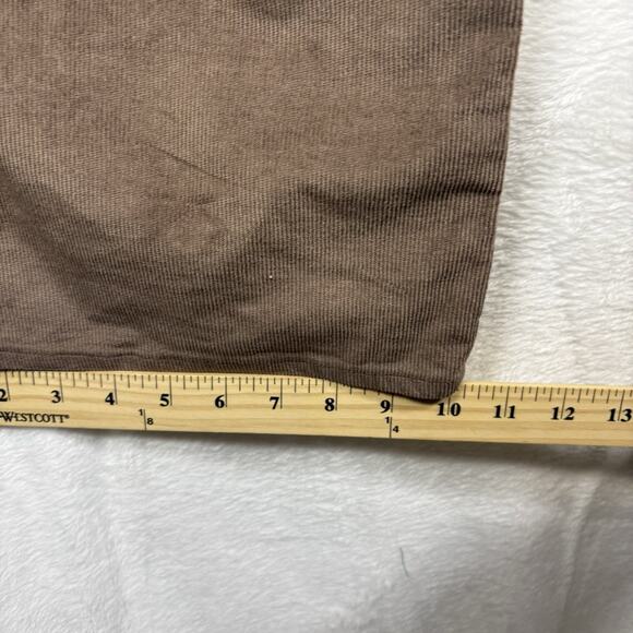 Old Navy Flare Jeans Womens Size 12 Tall Higher High Rise Corduroy Brown Pant - Picture 9 of 10